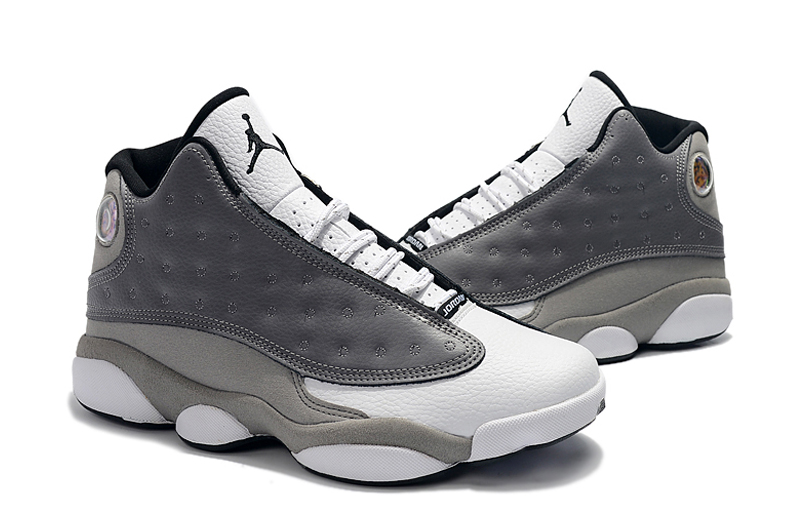 2015 Jordan Retro 13 Low White Black Blue Shoes - Click Image to Close